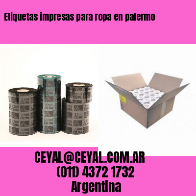 Etiquetas impresas para ropa en palermo