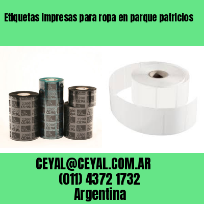 Etiquetas impresas para ropa en parque patricios