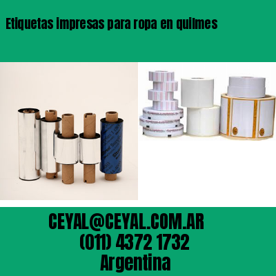 Etiquetas impresas para ropa en quilmes