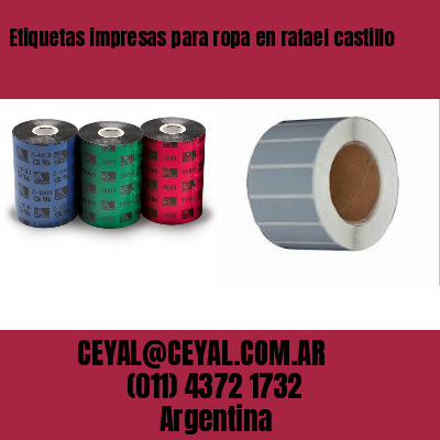 Etiquetas impresas para ropa en rafael castillo