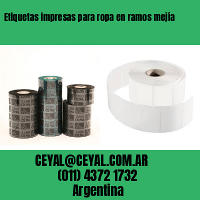 Etiquetas impresas para ropa en ramos mejía
