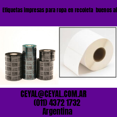 Etiquetas impresas para ropa en recoleta  buenos aires