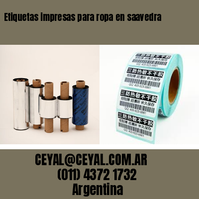 Etiquetas impresas para ropa en saavedra