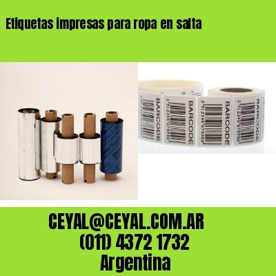 Etiquetas impresas para ropa en salta