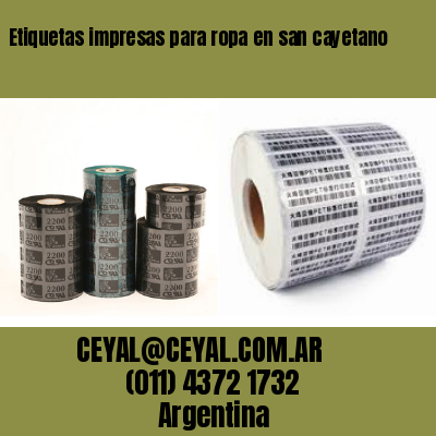 Etiquetas impresas para ropa en san cayetano