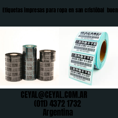 Etiquetas impresas para ropa en san cristóbal  buenos aires