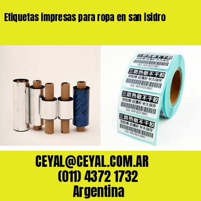 Etiquetas impresas para ropa en san isidro