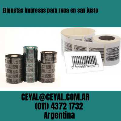 Etiquetas impresas para ropa en san justo