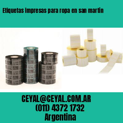 Etiquetas impresas para ropa en san martín
