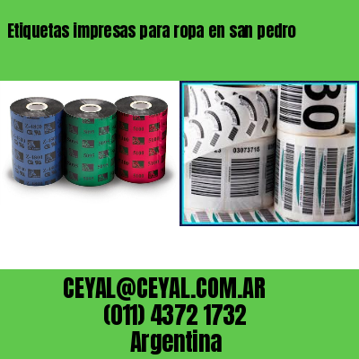 Etiquetas impresas para ropa en san pedro