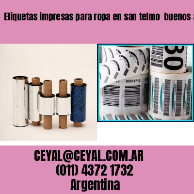Etiquetas impresas para ropa en san telmo  buenos aires