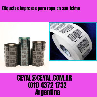 Etiquetas impresas para ropa en san telmo