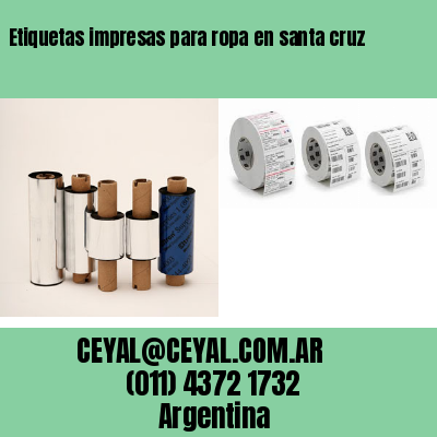 Etiquetas impresas para ropa en santa cruz