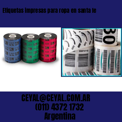Etiquetas impresas para ropa en santa fe