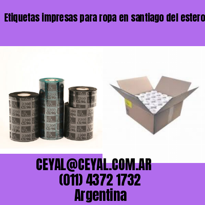 Etiquetas impresas para ropa en santiago del estero