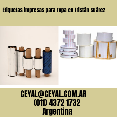 Etiquetas impresas para ropa en tristán suárez