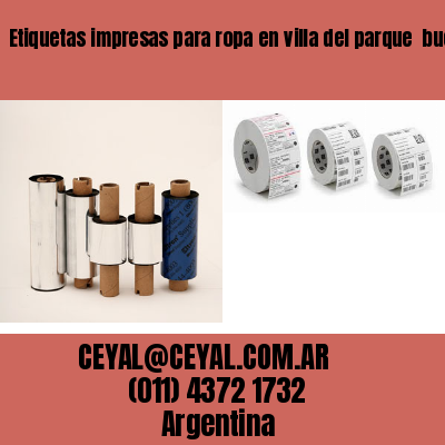Etiquetas impresas para ropa en villa del parque  buenos aires