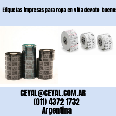 Etiquetas impresas para ropa en villa devoto  buenos aires