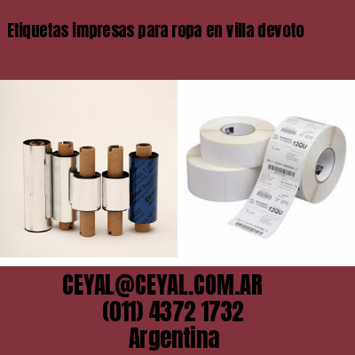 Etiquetas impresas para ropa en villa devoto