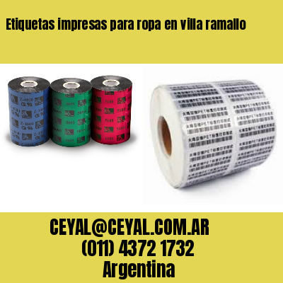 Etiquetas impresas para ropa en villa ramallo