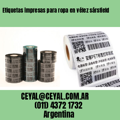 Etiquetas impresas para ropa en vélez sársfield