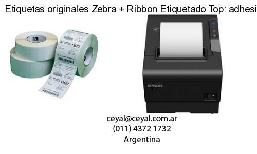 Etiquetas originales Zebra   Ribbon Etiquetado Top: adhesivo   ribbo