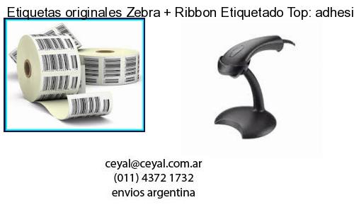 Etiquetas originales Zebra   Ribbon Etiquetado Top: adhesivo   ribbo