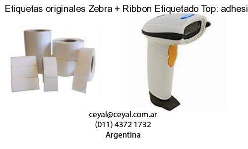 Etiquetas originales Zebra   Ribbon Etiquetado Top: adhesivo   ribbo