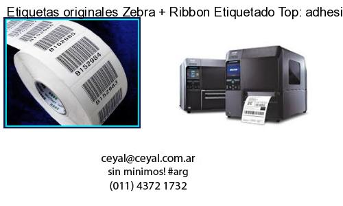 Etiquetas originales Zebra   Ribbon Etiquetado Top: adhesivo   ribbo