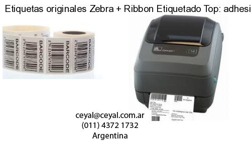 Etiquetas originales Zebra Ribbon Etiquetado Top: adhesivo ribbo