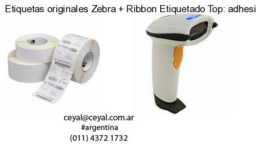 Etiquetas originales Zebra Ribbon Etiquetado Top: adhesivo ribbo