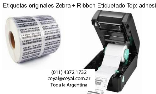 Etiquetas originales Zebra   Ribbon Etiquetado Top: adhesivo   ribbo