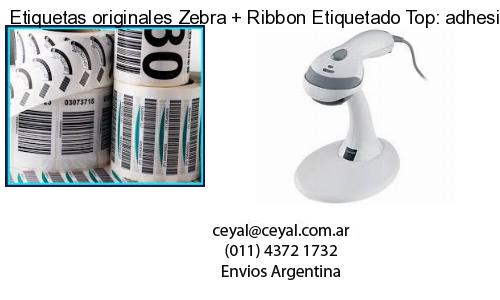 Etiquetas originales Zebra Ribbon Etiquetado Top: adhesivo ribbo