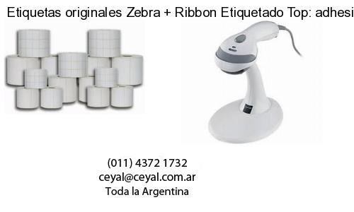 Etiquetas originales Zebra   Ribbon Etiquetado Top: adhesivo   ribbo