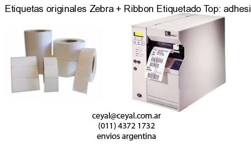 Etiquetas originales Zebra   Ribbon Etiquetado Top: adhesivo   ribbo