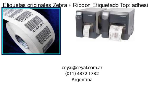 Etiquetas originales Zebra Ribbon Etiquetado Top: adhesivo ribbo