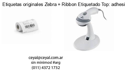 Etiquetas originales Zebra Ribbon Etiquetado Top: adhesivo ribbo