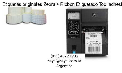 Etiquetas originales Zebra Ribbon Etiquetado Top: adhesivo ribbo