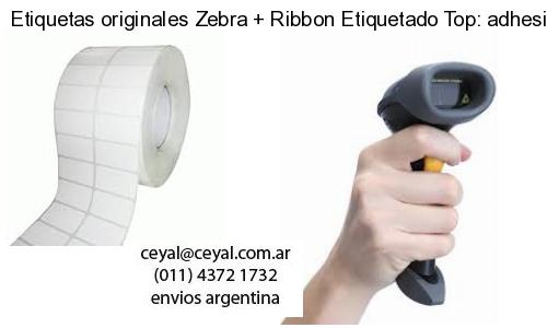 Etiquetas originales Zebra   Ribbon Etiquetado Top: adhesivo   ribbo