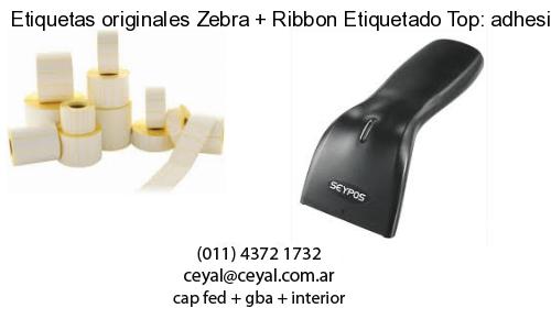 Etiquetas originales Zebra   Ribbon Etiquetado Top: adhesivo   ribbo