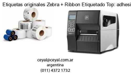 Etiquetas originales Zebra   Ribbon Etiquetado Top: adhesivo   ribbo