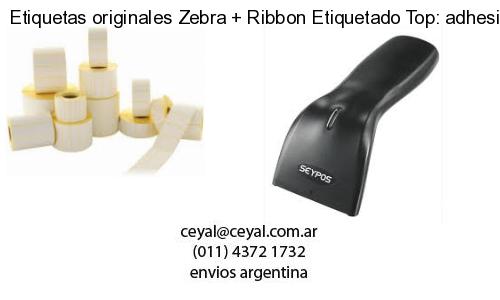 Etiquetas originales Zebra   Ribbon Etiquetado Top: adhesivo   ribbo