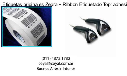 Etiquetas originales Zebra   Ribbon Etiquetado Top: adhesivo   ribbo