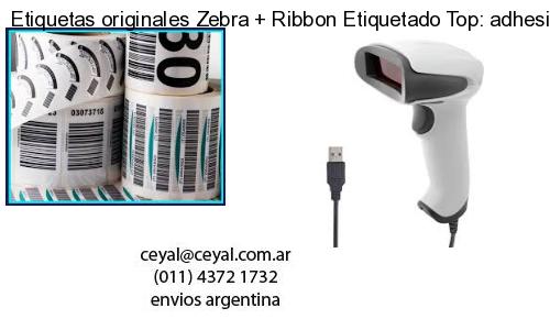 Etiquetas originales Zebra   Ribbon Etiquetado Top: adhesivo   ribbo