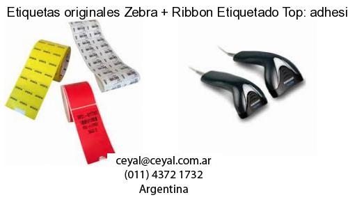 Etiquetas originales Zebra Ribbon Etiquetado Top: adhesivo ribbo
