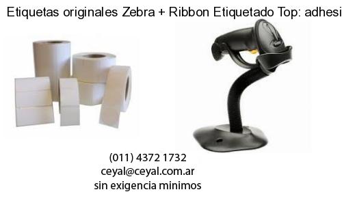Etiquetas originales Zebra Ribbon Etiquetado Top: adhesivo ribbo