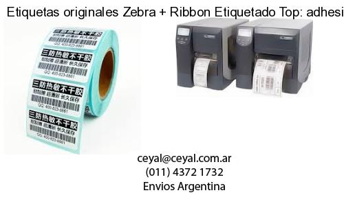 Etiquetas originales Zebra Ribbon Etiquetado Top: adhesivo ribbo