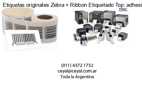 Etiquetas originales Zebra Ribbon Etiquetado Top: adhesivo ribbo
