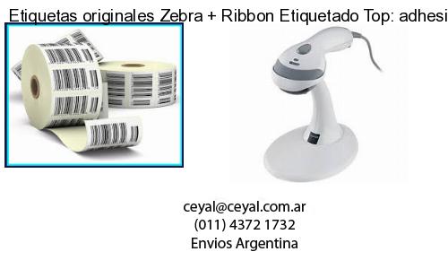 Etiquetas originales Zebra Ribbon Etiquetado Top: adhesivo ribbo