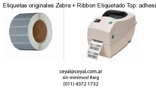 Etiquetas originales Zebra   Ribbon Etiquetado Top: adhesivo   ribbo
